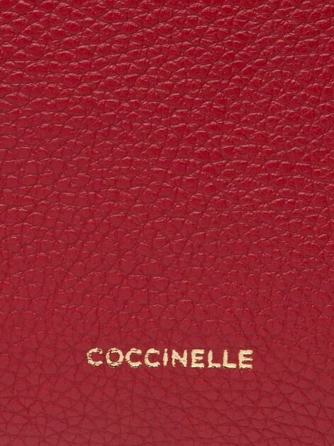 TEBE Schultertasche aus strukturiertem Leder Rubin - Damentaschen