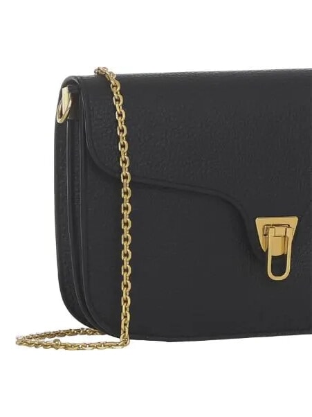 BEAT SOFT Umh&auml;ngetasche aus Leder Schwarz - Damentaschen