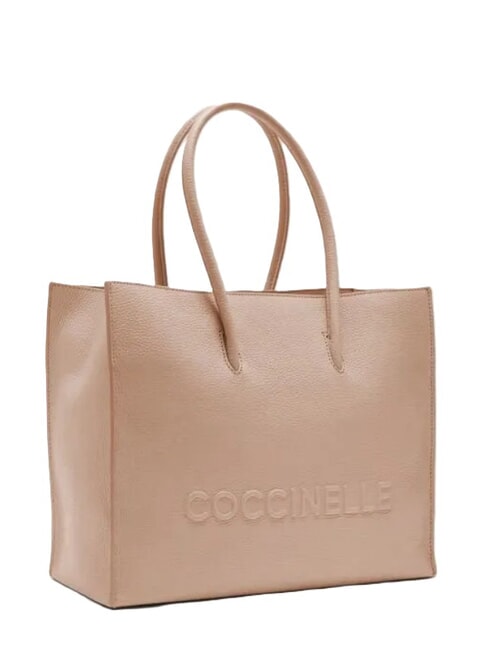 MYRTHA MAXI LOG Einkaufstasche aus geh&auml;mmertem Leder Rosetten - Damentaschen