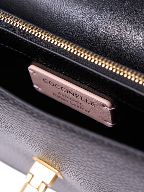 BEAT SOFT RIBB  Umh&auml;ngetasche aus Leder Schwarz - Damentaschen