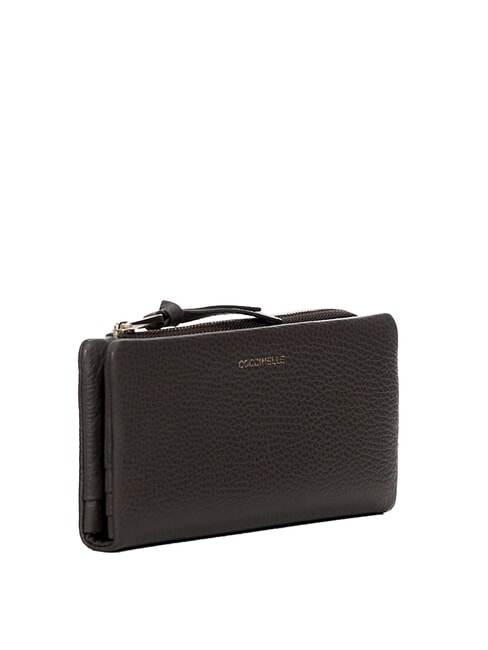 SOFTY Portemonnaie aus genarbtem Leder Schwarz - Brieftaschen Damen