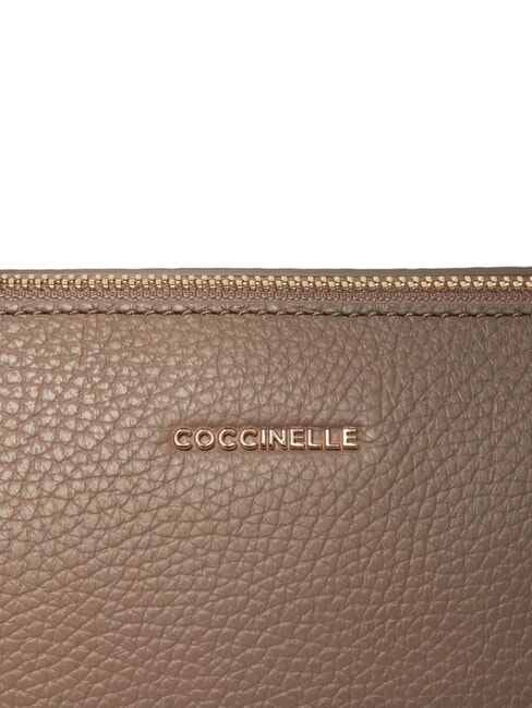 GLEEN Einkaufstasche aus Leder warmes Taupe - Damentaschen