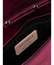 COCCINELLE MAGIE 2NITE SMOOTH Clutch aus Metallic-Leder Sangria - Damentaschen - 6
