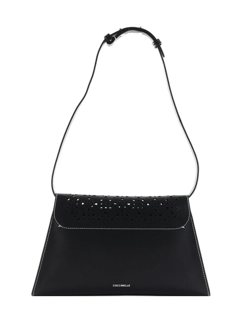 DEW COW PERFORED Schultertasche aus Leder Schwarz - Damentaschen