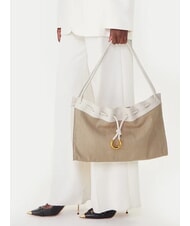 COCCINELLE ISABELA CANVAS Hobo-Tasche aus Canvas und Leder Natur/Wei&szlig; - Damentaschen - 5