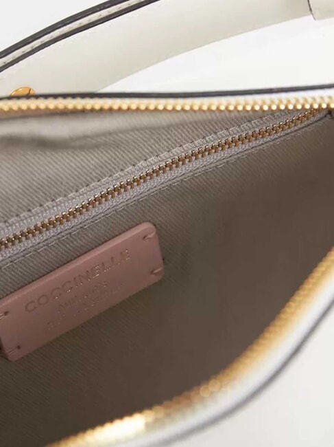 MALETA CALF Umh&auml;ngetasche aus Glattleder Wei&szlig; - Damentaschen