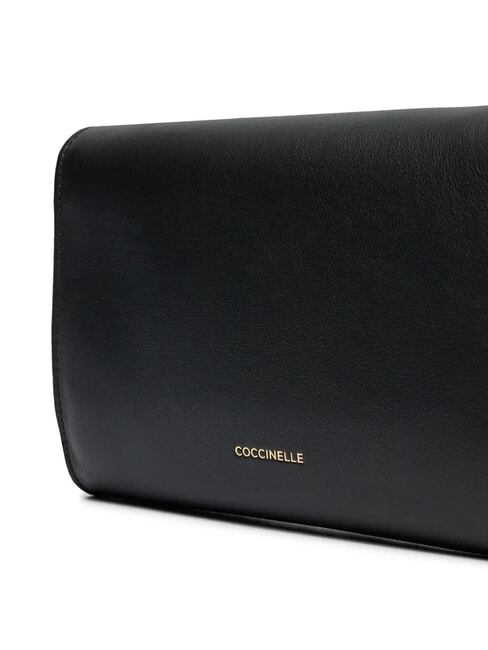 MAGIE 2NITE Clutch aus Leder mit Ketten-Schulterriemen Schwarz - Damentaschen