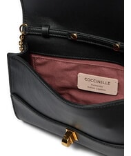 COCCINELLE MAGIE 2NITE Clutch aus Leder mit Ketten-Schulterriemen Schwarz - Damentaschen - 5