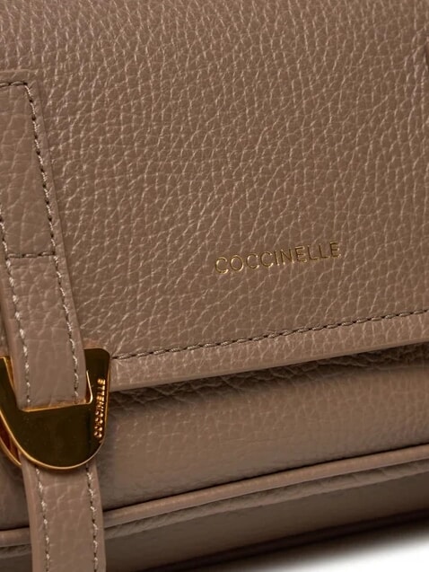 CAMPUS Mini-Umh&auml;ngetasche aus Leder warmes Taupe - Damentaschen