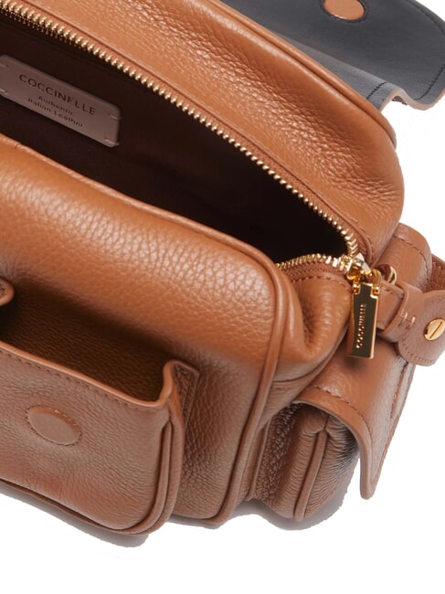 CAMPUS Schultertasche aus geh&auml;mmertem Leder CUIR - Damentaschen