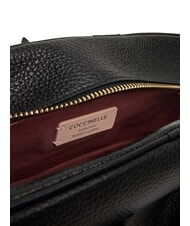 COCCINELLE CAMPUS Schultertasche aus geh&auml;mmertem Leder Schwarz - Damentaschen - 6