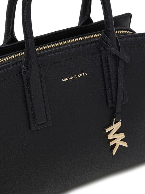 LAILA Lederhandtasche mit Schulterriemen Schwarz - Damentaschen