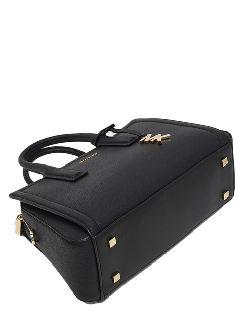 LAILA Lederhandtasche mit Schulterriemen Schwarz - Damentaschen