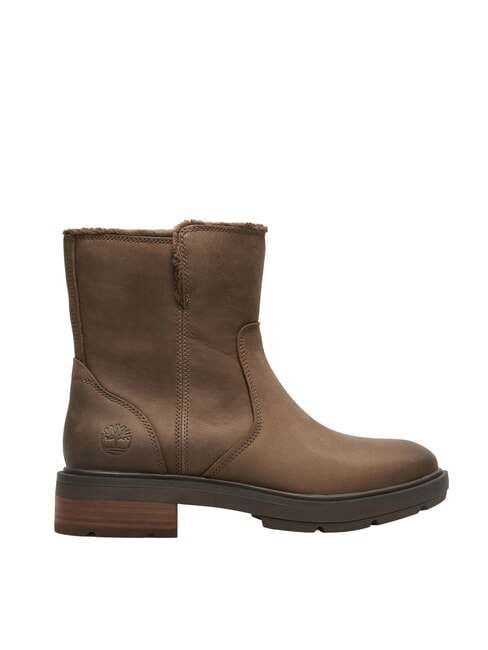 BRIMFIELD Lederstiefeletten mittelbraunes Vollnarbenleder - Damenschuhe