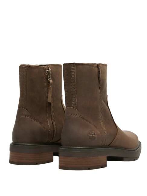 BRIMFIELD Lederstiefeletten mittelbraunes Vollnarbenleder - Damenschuhe