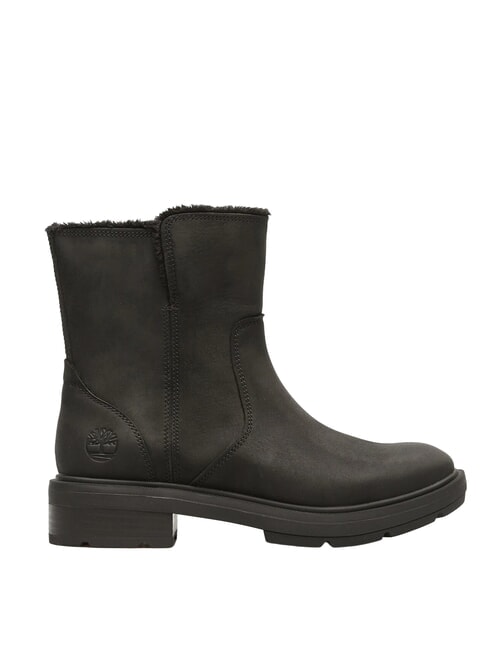 BRIMFIELD Lederstiefeletten schwarzes Vollkorn - Damenschuhe