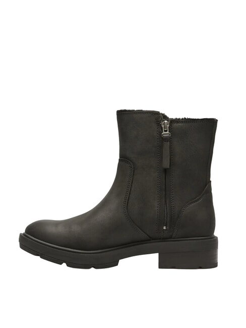 BRIMFIELD Lederstiefeletten schwarzes Vollkorn - Damenschuhe