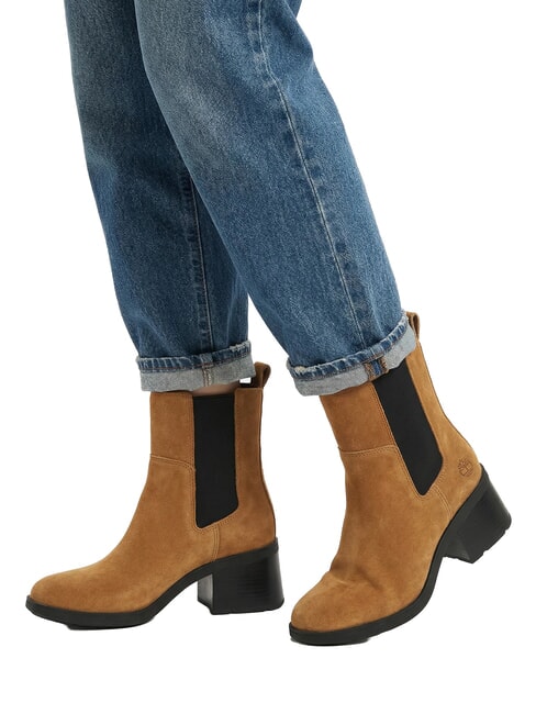 BELLEVAUX Stiefeletten mittelbraunes Wildleder - Damenschuhe