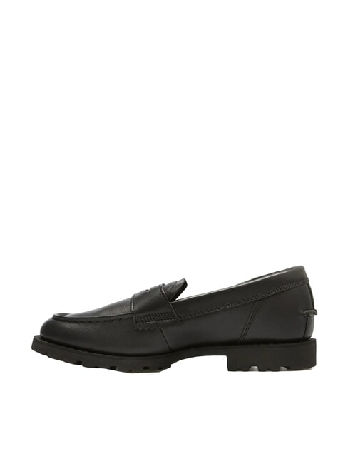 NOREEN Ledermokassins schwarzes Vollkorn - Damenschuhe