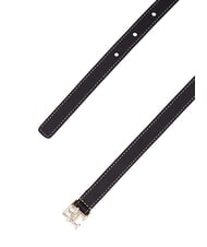 TOMMY HILFIGER TH LOGO D&uuml;nner Lederg&uuml;rtel Schwarz - G&uuml;rtel - 3