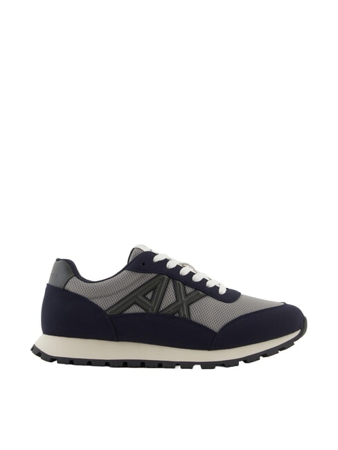 DROP MICROSUEDE Sneaker mit kontrastierendem Logo Dunkelblau + Grau + Chim&auml;re - Herrenschuhe