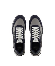 ARMANI EXCHANGE DROP MICROSUEDE Sneaker mit kontrastierendem Logo Dunkelblau + Grau + Chim&auml;re - Herrenschuhe - 4