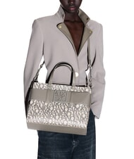 ARMANI EXCHANGE LOGO ALL OVER Handtasche mit Schultergurt Klangsand / brauner Bass - Damentaschen - 6