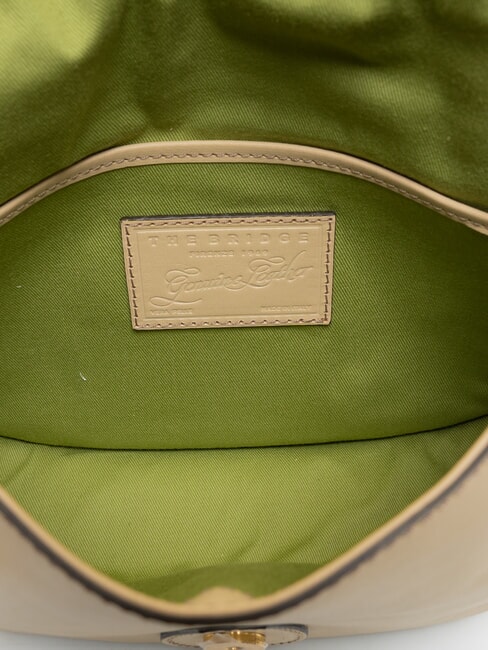 ISADORA Schultertasche aus Leder mit &Uuml;berschlag Butter abb. Gold - Damentaschen