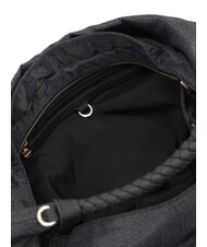 BORBONESE PLIE Mittelgro&szlig;e Hobo-Tasche dunkles Schwarz - Damentaschen - 4