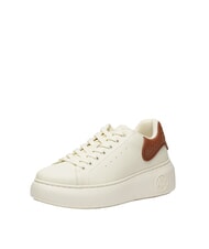 ARMANI EXCHANGE SUPER MINI-TUMBLED Turnschuhe Cremewei&szlig; + Kokosnussschale - Damenschuhe - 2