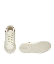 ARMANI EXCHANGE SUPER MINI-TUMBLED Turnschuhe Cremewei&szlig; + Kokosnussschale - Damenschuhe - 5