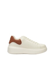 ARMANI EXCHANGE SUPER MINI-TUMBLED Turnschuhe Cremewei&szlig; + Kokosnussschale - Damenschuhe - 3