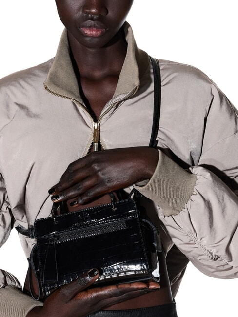 A|X CROCO Mikro-Handtasche mit Schulterriemen Schwarz - Damentaschen