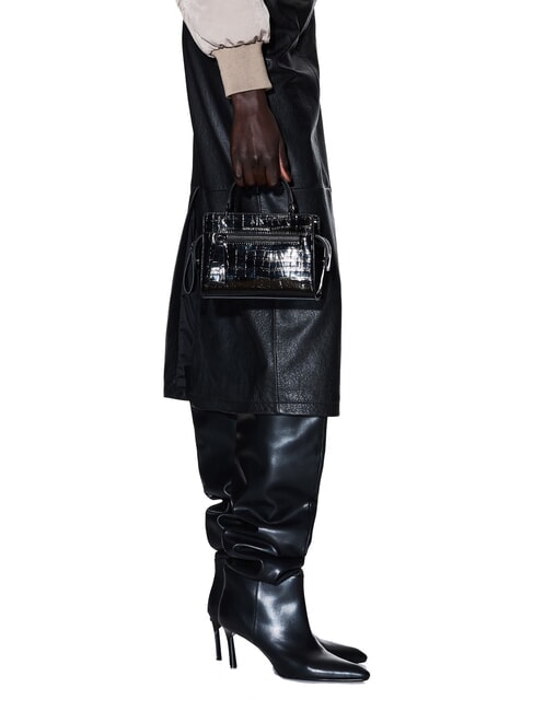 A|X CROCO Mikro-Handtasche mit Schulterriemen Schwarz - Damentaschen