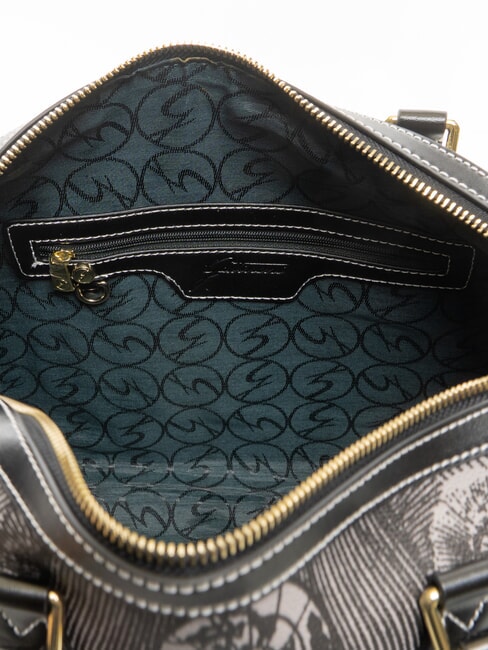 PLANETARIUM Umh&auml;ngetasche mit Schultergurt monochrom hellgrau/schwarz - Damentaschen