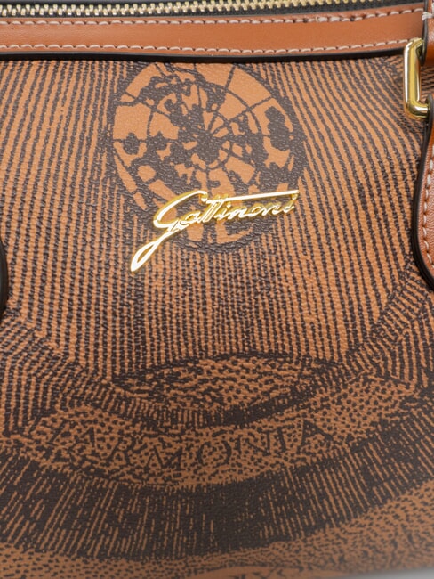 PLANETARIUM Umh&auml;ngetasche mit Schultergurt einfarbig hellbraun - Damentaschen