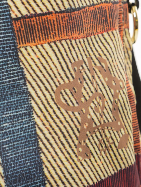 MAYA Umh&auml;ngetasche kariert/schwarz - Damentaschen