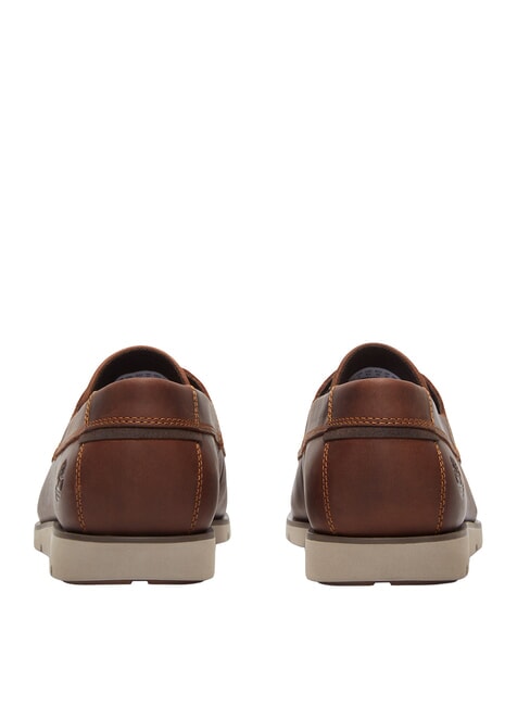 GRAFTON BAY Segelschuhe aus Leder mittelbraunes Vollnarbenleder - Herrenschuhe