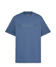 TIMBERLAND EMBROIDERY TONAL Baumwoll t-shirt dunkler Jeansstoff - Herren-T-Shirts - 4