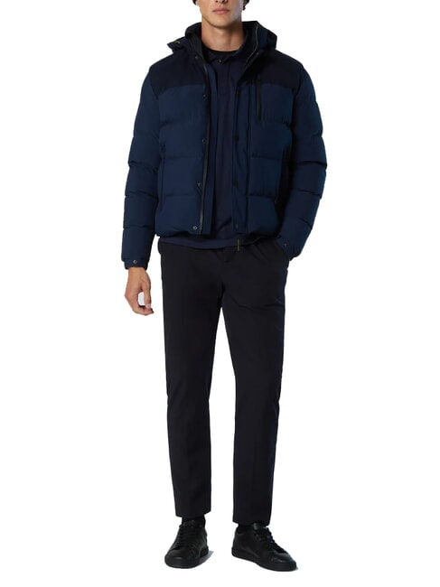 NORTH TECH Kapuzenjacke Navy blau - Daunenjacken f&uuml;r Herren