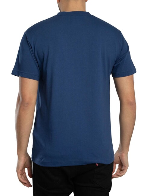 LEFT CHEST Locker geschnittenes Baumwoll-T-Shirt tiefes Indigo - Herren-T-Shirts