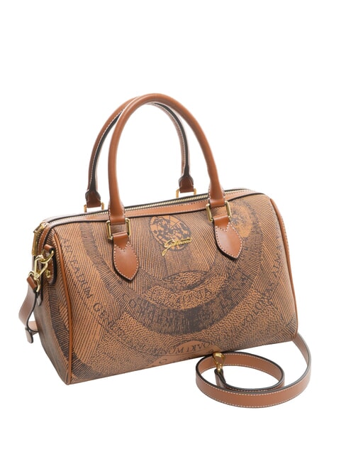 PLANETARIUM Umh&auml;ngetasche mit Schultergurt einfarbig hellbraun - Damentaschen