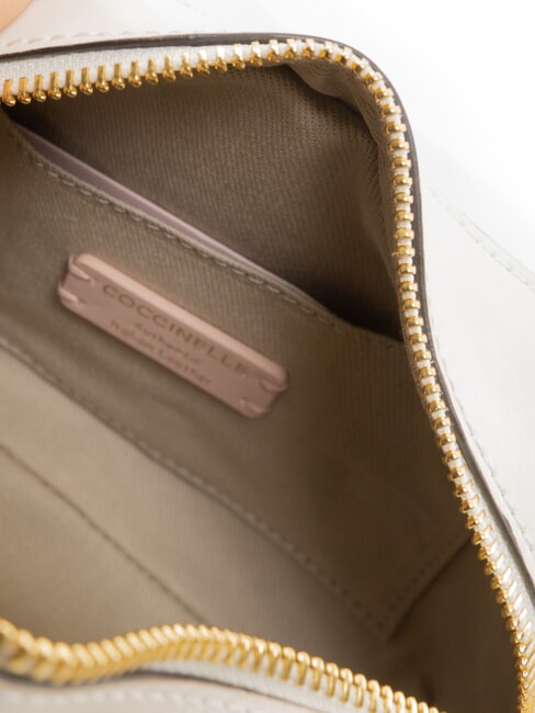 MALETA CALF Mini-Umh&auml;ngetasche aus Leder Wei&szlig; - Damentaschen