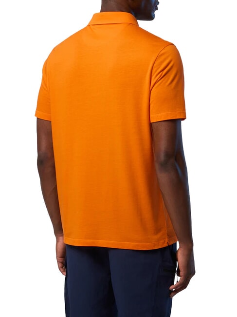 NORTH TECH Kurzarm-Poloshirt Papaya-Orange - Herren-Polo-Shirts/Herren-Polo-Shirt/Herrenpoloshirt/Herrenpoloshirts