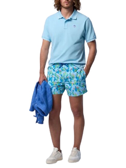 COLLAR STRIPED Kurzarm-Poloshirt aus Baumwolle Zartes Blau - Herren-Polo-Shirts/Herren-Polo-Shirt/Herrenpoloshirt/Herrenpoloshirts