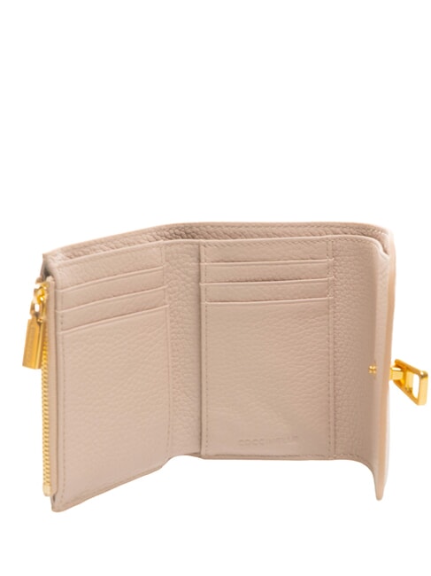 MAGIE Mittelgro&szlig;e Geldb&ouml;rse aus geh&auml;mmertem Leder Rosetten - Brieftaschen Damen