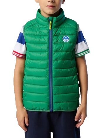EXPLORER Unisex-Daunenjacke ohne &Auml;rmel gr&uuml;ne Biene - Kinder Jacken