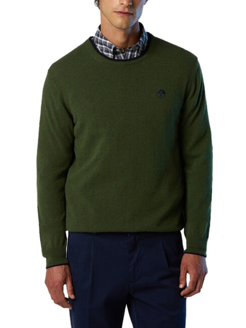 N|S Pullover mit Rundhalsausschnitt efeugr&uuml;n - Herrenpullover