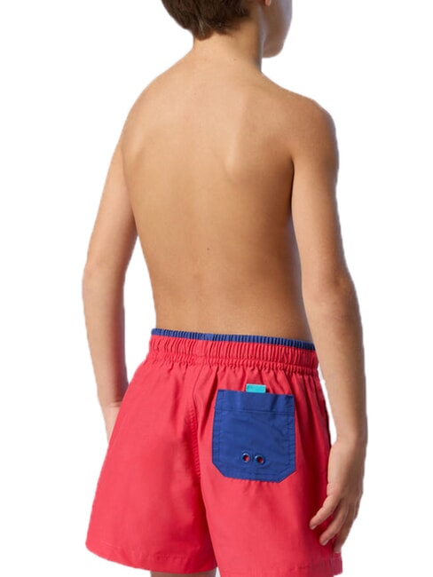 BASIC Beach-Boxershorts im Volleyball-Stil Psychorot - Kinderbademode