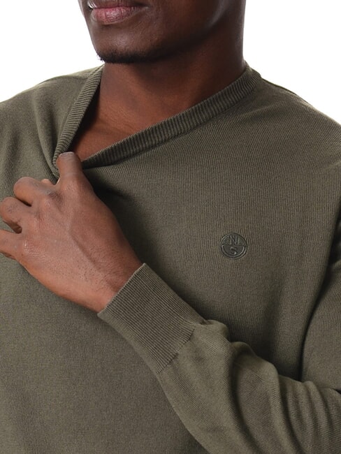 CORE Rundhalspullover Waldnacht - Herrenpullover
